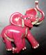 TRIFARI 1930's Pink Enamel & Rhinestone Elephant Vintage Fur Clip