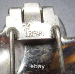 TRIFARI 1930's Pink Enamel & Rhinestone Elephant Vintage Fur Clip
