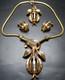 TRIFARI 1950 Forbidden Fruit Baguette Rhinestone Necklace Brooch Earring Set