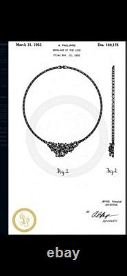 TRIFARI 4-5-6 Petal Flower Parure 1953 Alfred Philippe Rhodium PAT PEND Box