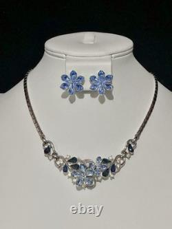 TRIFARI 4-5-6 Petal Flower Parure 1953 Sapphire Alfred Philippe PAT PEND Book