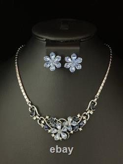 TRIFARI 4-5-6 Petal Flower Parure 1953 Sapphire Alfred Philippe PAT PEND Book