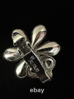 TRIFARI 4-5-6 Petal Flower Parure 1953 Sapphire Alfred Philippe PAT PEND Book