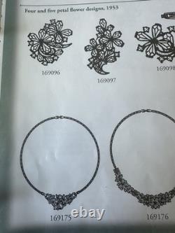TRIFARI 4-5-6 Petal Flower Parure 1953 Sapphire Alfred Philippe PAT PEND Book