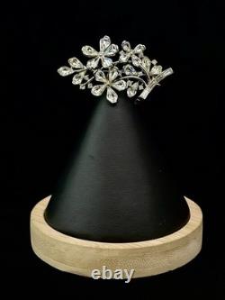 TRIFARI 4-5-6 Petal Flower Parure Alfred Philippe Rhodium Crystal PAT PEND Box