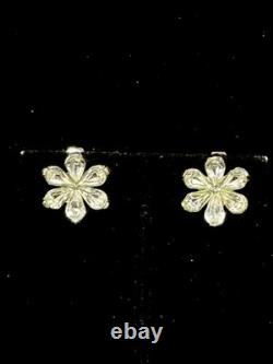 TRIFARI 4-5-6 Petal Flower Parure Alfred Philippe Rhodium Crystal PAT PEND Box