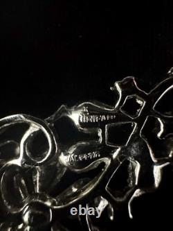 TRIFARI 4-5-6 Petal Flower Parure Alfred Philippe Rhodium Crystal PAT PEND Box