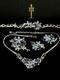 TRIFARI 4-5 Petal Flower Parure 1953 Sapphire Alfred Philippe PAT PEND