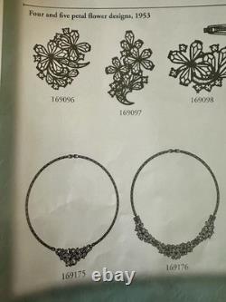 TRIFARI 4-5 Petal Flower Parure 1953 Sapphire Alfred Philippe PAT PEND