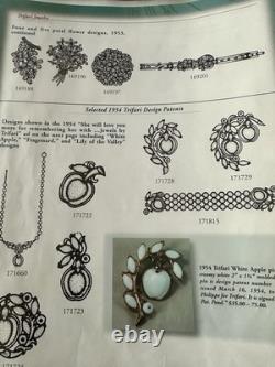 TRIFARI 4-5 Petal Flower Parure 1953 Sapphire Alfred Philippe PAT PEND