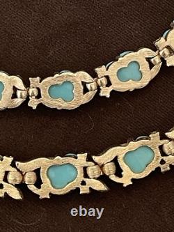 TRIFARI ALFRED PHILIPPE 1957 Turquoise blue Fruit salad 3 piece parure