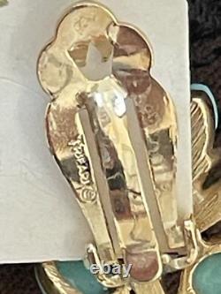 TRIFARI ALFRED PHILIPPE 1957 Turquoise blue Fruit salad 3 piece parure