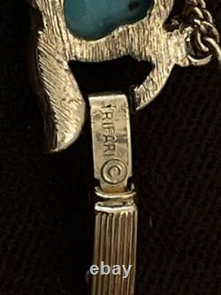 TRIFARI ALFRED PHILIPPE 1957 Turquoise blue Fruit salad 3 piece parure