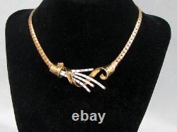 TRIFARI ALFRED PHILIPPE BAGUETTE CRYSTAL RHINESTONES NECKLACE -SIGNED withPAT PEND