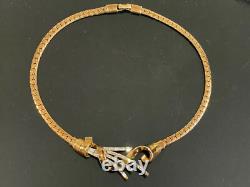 TRIFARI ALFRED PHILIPPE BAGUETTE CRYSTAL RHINESTONES NECKLACE -SIGNED withPAT PEND