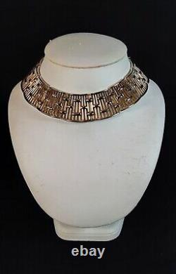 TRIFARI A Philippe COLONNADE Gold Openwork Bars Panel Necklace Bracelet Earrings