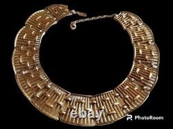 TRIFARI A Philippe COLONNADE Gold Openwork Bars Panel Necklace Bracelet Earrings