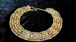 TRIFARI A Philippe COLONNADE Gold Openwork Bars Panel Necklace Bracelet Earrings