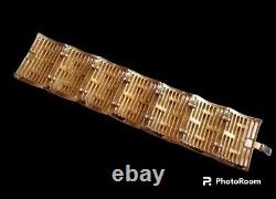 TRIFARI A Philippe COLONNADE Gold Openwork Bars Panel Necklace Bracelet Earrings