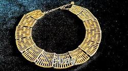 TRIFARI A Philippe COLONNADE Gold Openwork Bars Panel Necklace Bracelet Earrings
