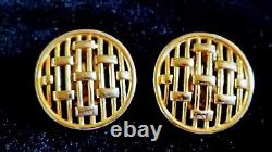 TRIFARI A Philippe COLONNADE Gold Openwork Bars Panel Necklace Bracelet Earrings