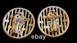 TRIFARI A Philippe COLONNADE Gold Openwork Bars Panel Necklace Bracelet Earrings