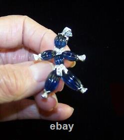 TRIFARI Alfred Philippe 1949 Molded Glass Pom Pom Tom Tom Ragdoll Boy & Girl Pin