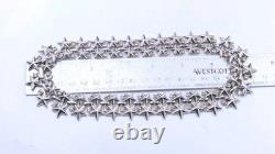 TRIFARI Alfred Philippe 1950s Silver-Plated Rhinestone Star Spangled Necklace
