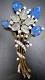 TRIFARI Alfred Philippe Blue Fruit Salad Flower Bouquet Vintage Fur Clip