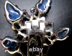 TRIFARI Alfred Philippe Blue Fruit Salad Flower Bouquet Vintage Fur Clip