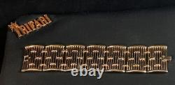TRIFARI Alfred Philippe COLONNADE Gold Openwork Panel Necklace Bracelet Earrings