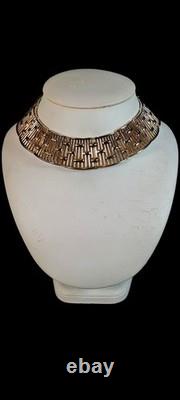 TRIFARI Alfred Philippe COLONNADE Gold Openwork Panel Necklace Bracelet Earrings