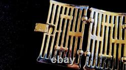 TRIFARI Alfred Philippe COLONNADE Gold Openwork Panel Necklace Bracelet Earrings