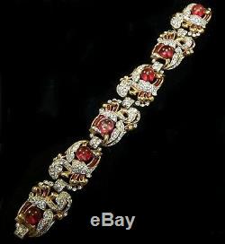 TRIFARI Alfred Philippe Cabochon, Diamante and Enamel'Empress Eugenie' Bracelet