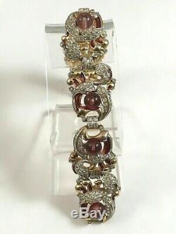 TRIFARI Alfred Philippe Cabochon, Diamante and Enamel'Empress Eugenie' Bracelet