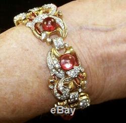 TRIFARI Alfred Philippe Cabochon, Diamante and Enamel'Empress Eugenie' Bracelet