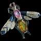 TRIFARI'Alfred Philippe' Citrine, Pink Topaz, Pave and Enamel Bug Clip/Pin
