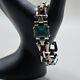 TRIFARI'Alfred Philippe' Emerald and Diamante Art Deco Link Bracelet