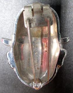 TRIFARI Alfred Philippe Enamel Rhinestone French Gentleman Fur Clip