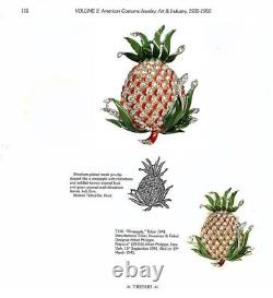 TRIFARI'Alfred Philippe' Enamel & Rhinestones Pineapple Pin/Clip