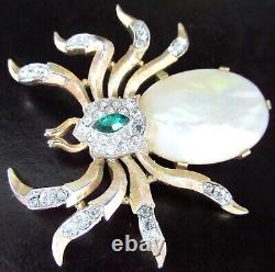 TRIFARI Alfred Philippe Fantasia Mother of Pearl Spider Pin Brooch RARE