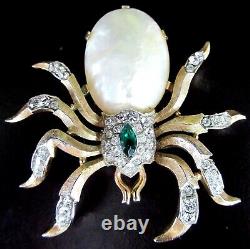 TRIFARI Alfred Philippe Fantasia Mother of Pearl Spider Pin Brooch RARE