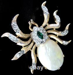 TRIFARI Alfred Philippe Fantasia Mother of Pearl Spider Pin Brooch RARE