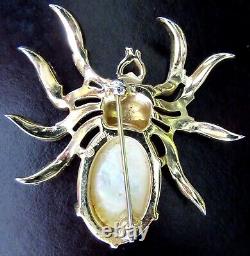 TRIFARI Alfred Philippe Fantasia Mother of Pearl Spider Pin Brooch RARE