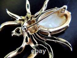 TRIFARI Alfred Philippe Fantasia Mother of Pearl Spider Pin Brooch RARE