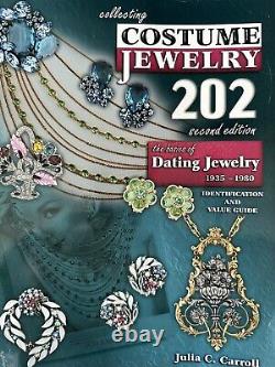 TRIFARI Alfred Philippe Five-Petal Flower Parure Silver Blue PAT PEND Book Set