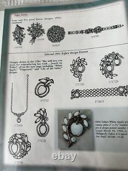 TRIFARI Alfred Philippe Five-Petal Flower Parure Silver Blue PAT PEND Book Set
