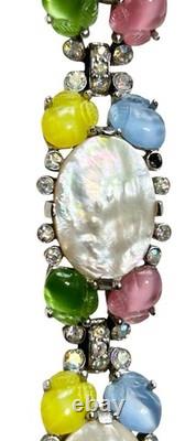 TRIFARI Alfred Philippe Fruit Salad Pearl Bracelet Multi Color Tutti Frutti READ