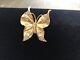 TRIFARI Alfred Philippe Gold and Diamante Large Butterfly Pin