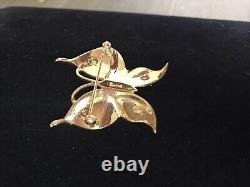 TRIFARI Alfred Philippe Gold and Diamante Large Butterfly Pin